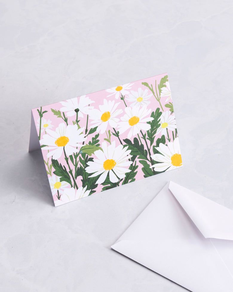Pink Daisy - Boxed Note Cards Set of 10 - Smudge Ink - Printfresh