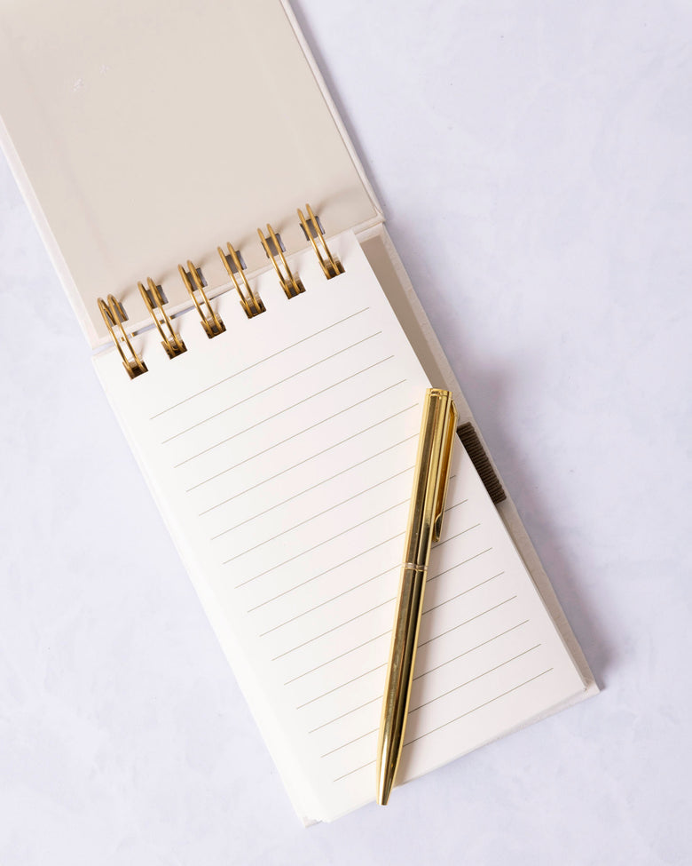 Cream - Spiral Notebook with Pen Flower Market Daisy - Lady Jayne - Printfresh