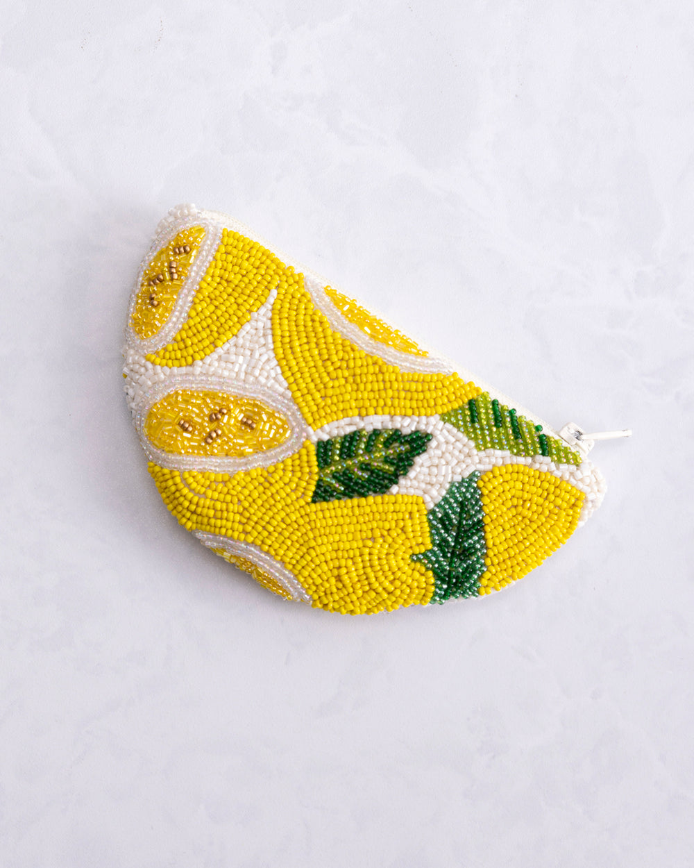 Yellow Lemon - Beaded Pouch - Tiana Designs - Printfresh