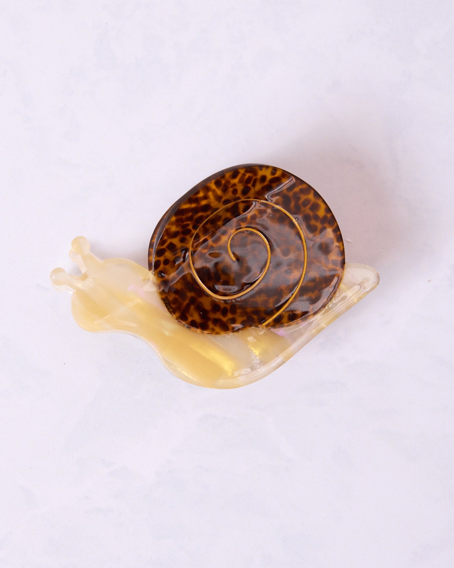 Tortoise Snail - Hand Painted Claw Hair Clip - Solar Eclipse - Printfresh
