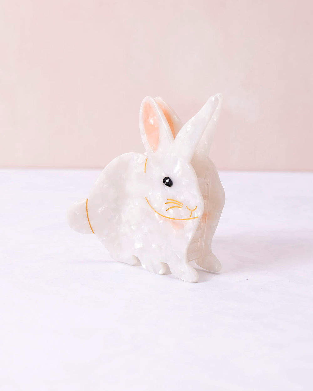 White Bunny Rabbit - Hand Painted Claw Clip - Solar Eclipse - Printfresh