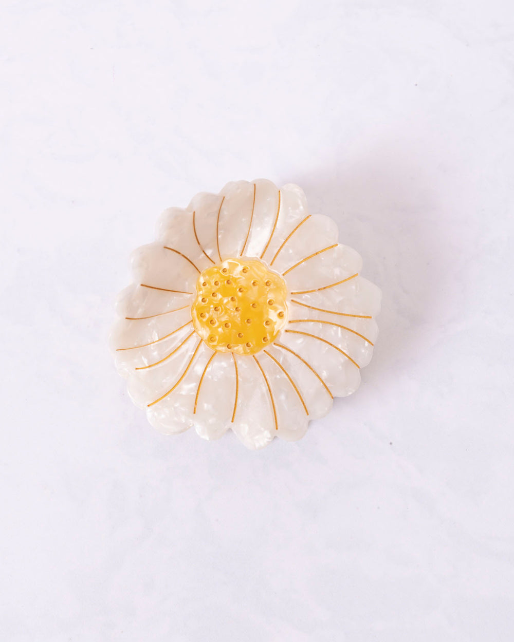 Daisy Flower - Hand Painted Hair Clip - Solar Eclipse - Printfresh