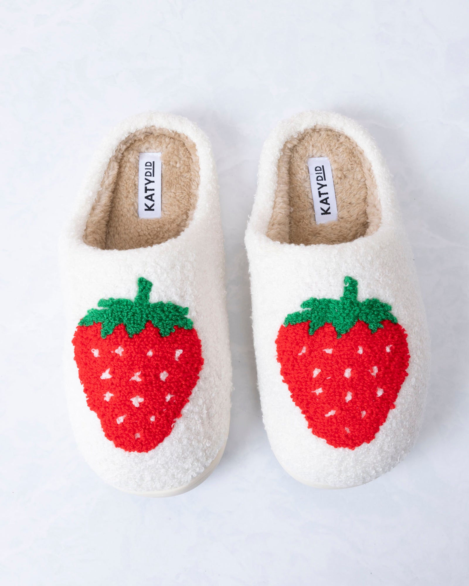Strawberry - Fuzzy Slippers - Katydid - Printfresh