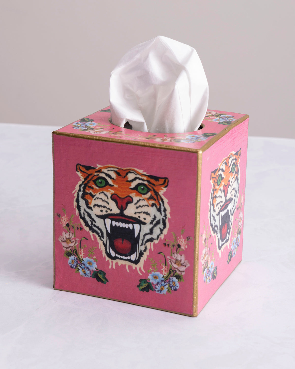 Pink Tiger - Tissue Box Cover - Marye-Kelley - Printfresh
