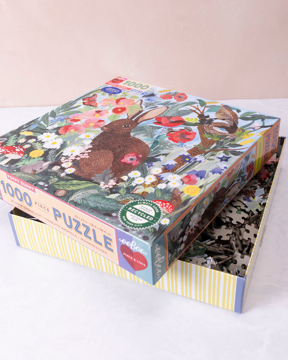 Poppy Bunny - 1000 Piece Puzzle - eeBoo - Printfresh