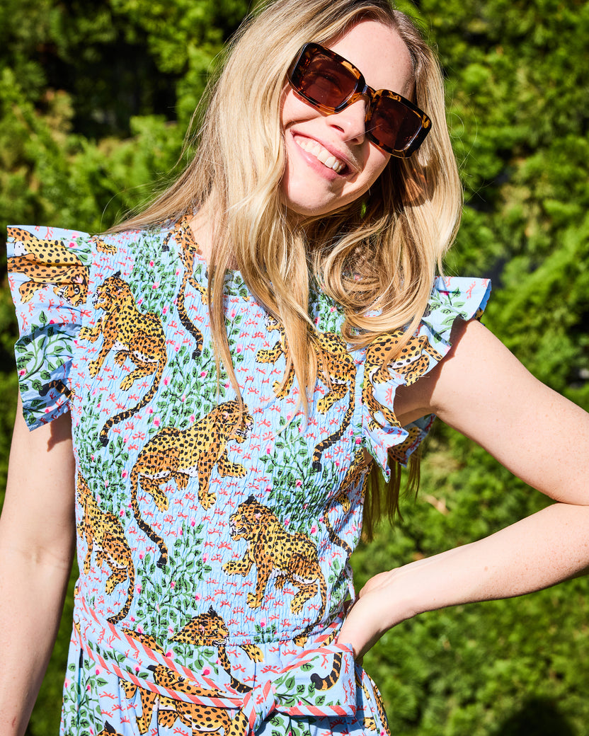 Bagheera - Ready to Ruffle Dress - Pale Blue - Printfresh