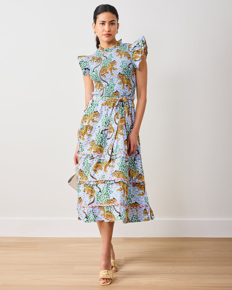 Bagheera - Ready to Ruffle Dress - Pale Blue - Printfresh