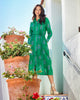 Bouquet Blossoms - Meredith Dress - Lucky Green - Printfresh