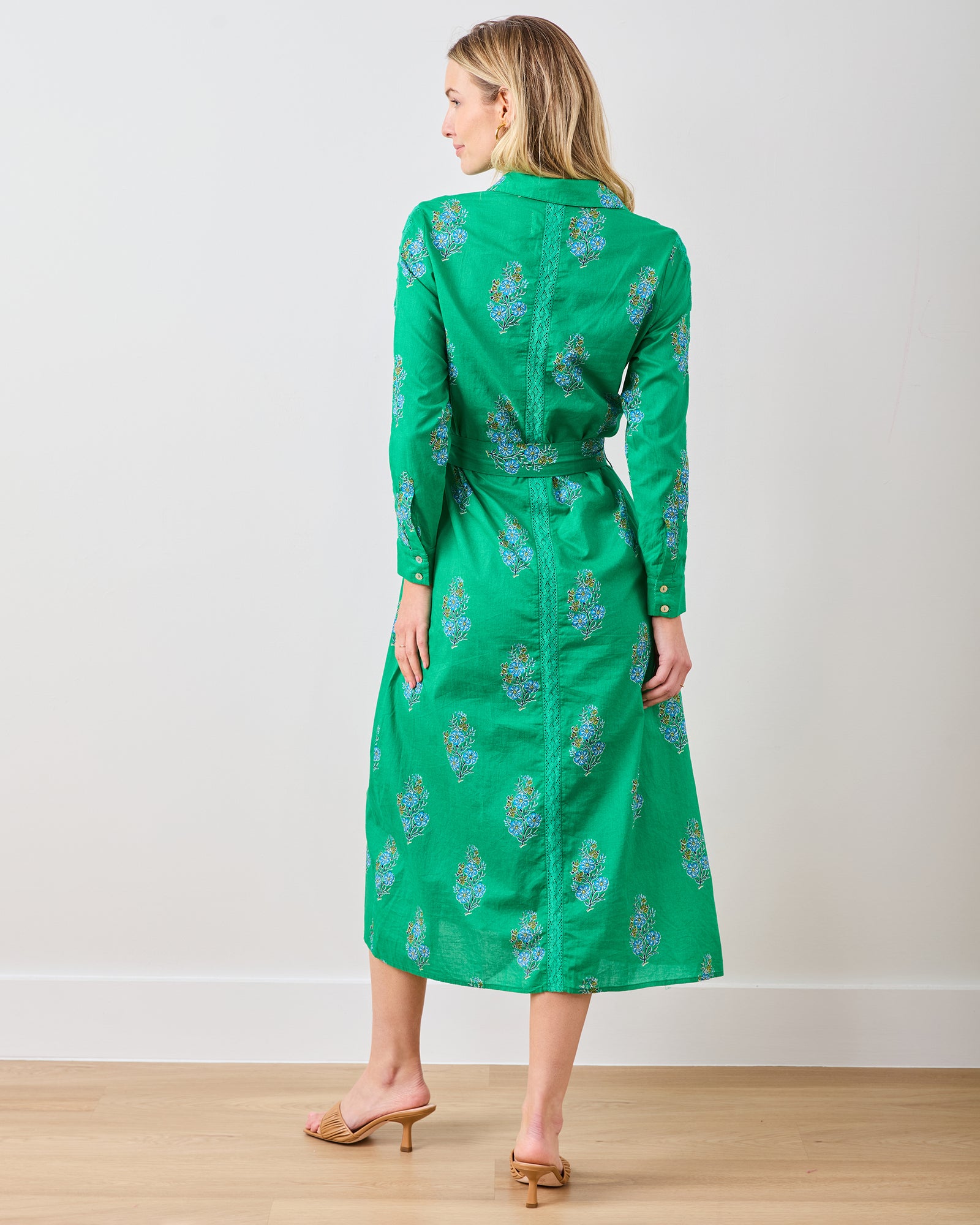 Bouquet Blossoms - Meredith Dress - Lucky Green - Printfresh