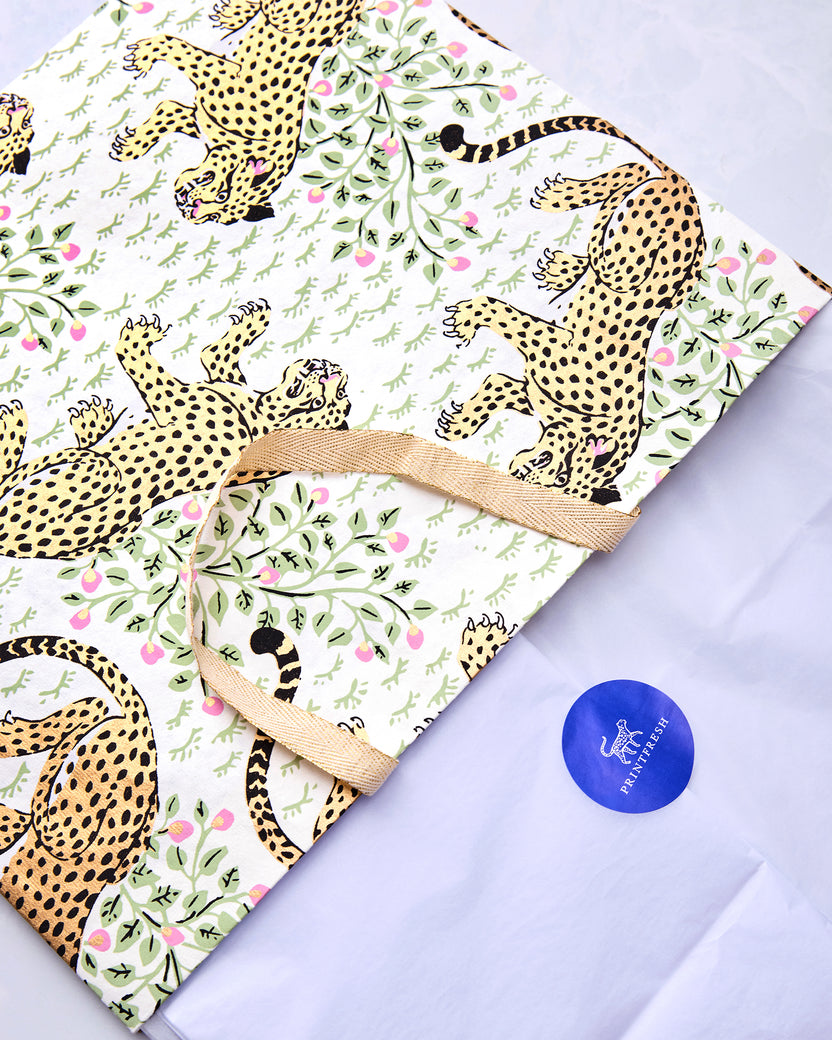 Bagheera - Handmade Gift Bag - Cream - Printfresh