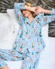 Champagne Tower - Long PJ Set - Soft Blue - Printfresh
