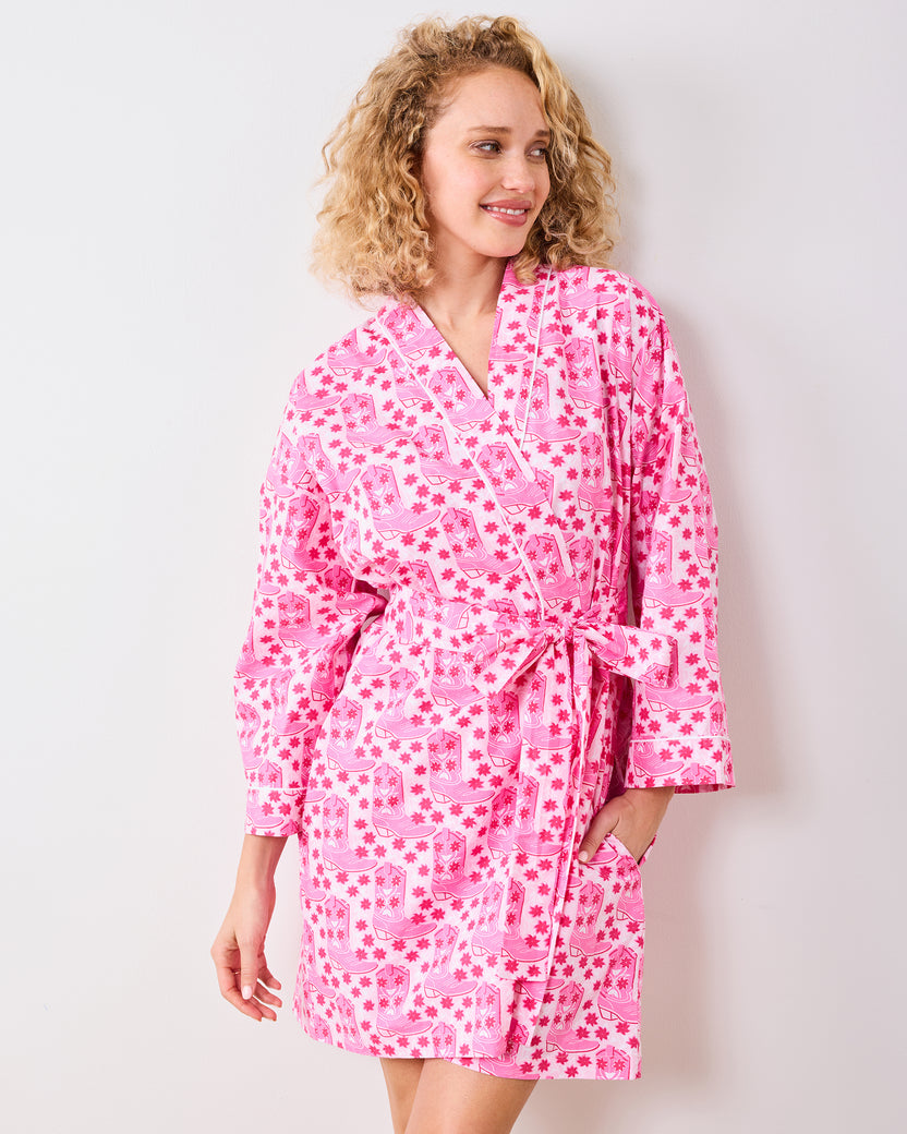 Rhinestone Cowgirl - Getting Ready Robe - Party Pink - Printfresh