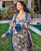 Fancy Cat - Eco Satin Robe - Tobacco - Printfresh