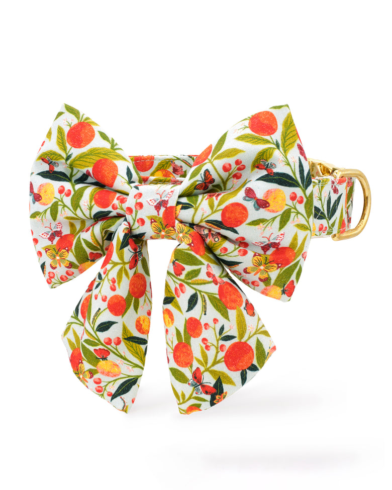 PF x The Foggy Dog Butterfly Grove - Lady Dog Bow - Soft Blue - Printfresh