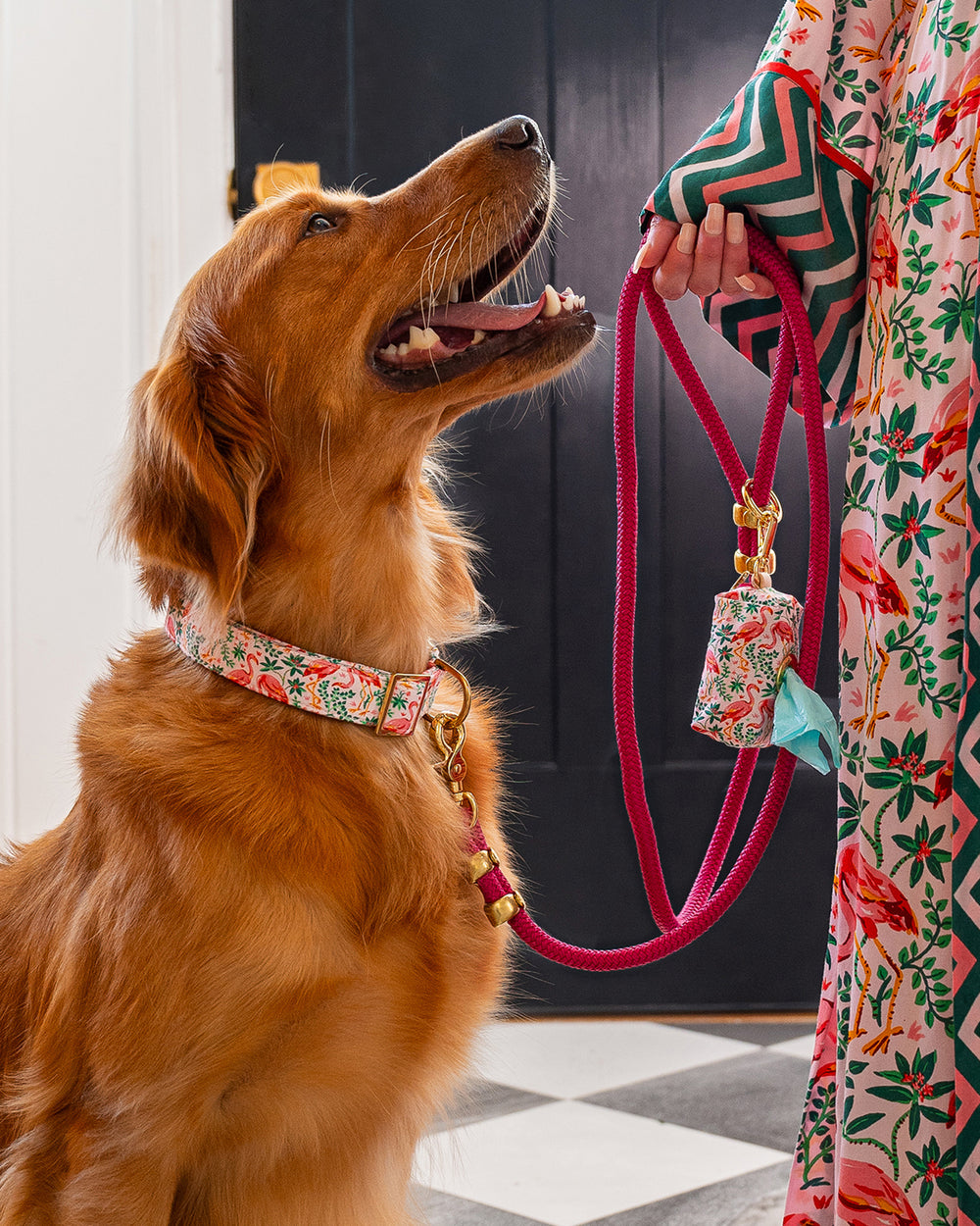 PF x The Foggy Dog Flock of Flamingos - Walk Set Bundle - Multi - Printfresh