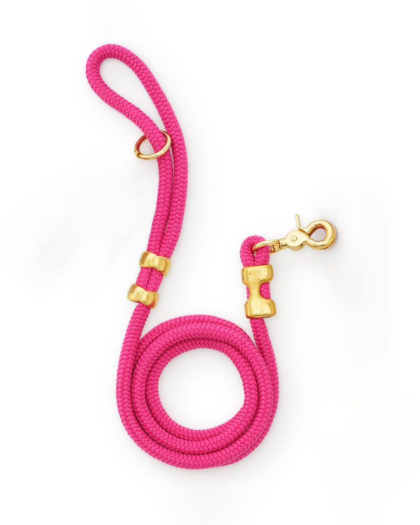 PF x The Foggy Dog - Marine Rope Dog Leash - Hot Pink - Printfresh