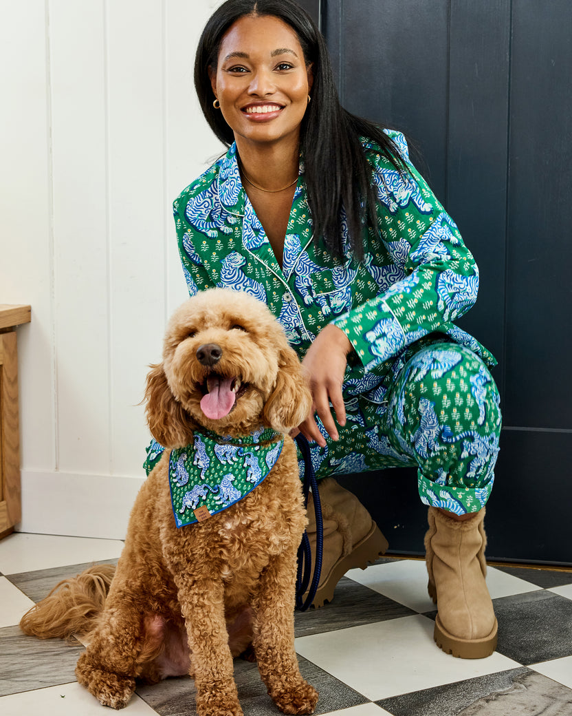 Tiger Queen - Long PJ Set - Jade - Printfresh