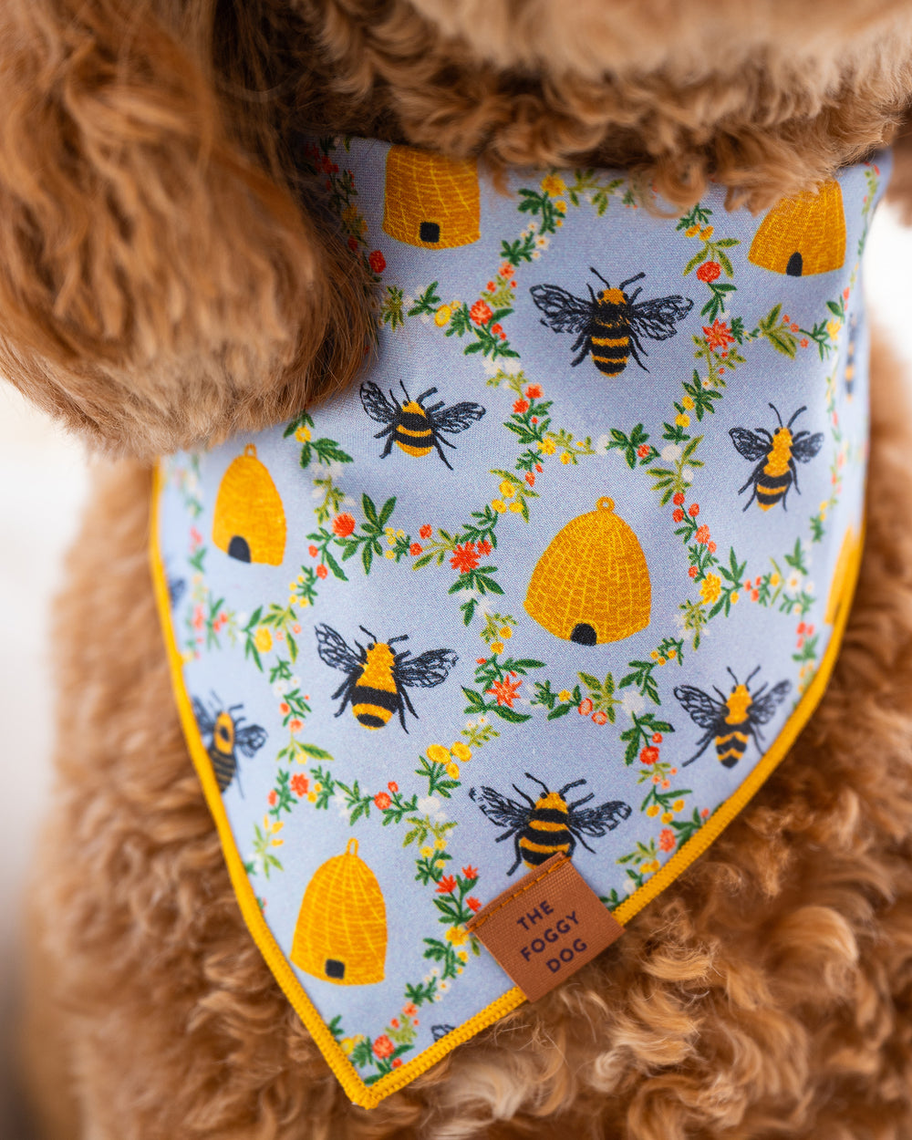 PF x The Foggy Dog Sweet Bee - Long Set & Dog Bandana Bundle - Multi - Printfresh