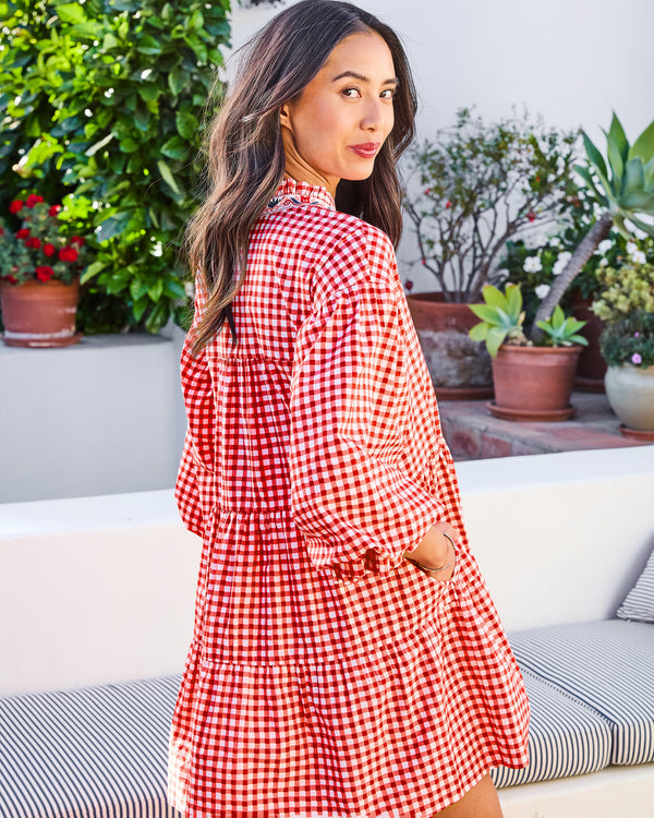 Garden Gingham - Rosalita Dress - Picnic Red - Printfresh