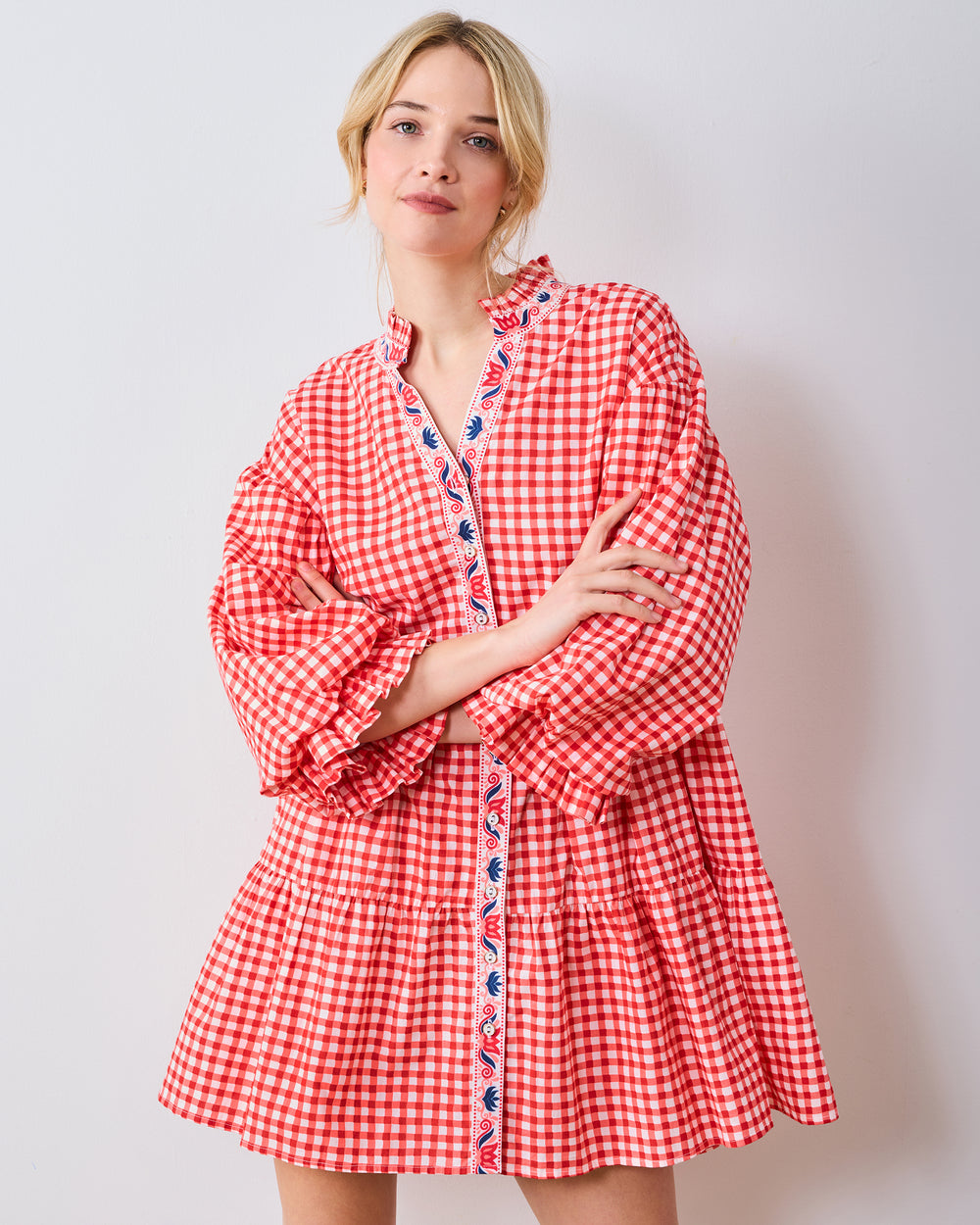 Garden Gingham - Rosalita Dress - Picnic Red - Printfresh