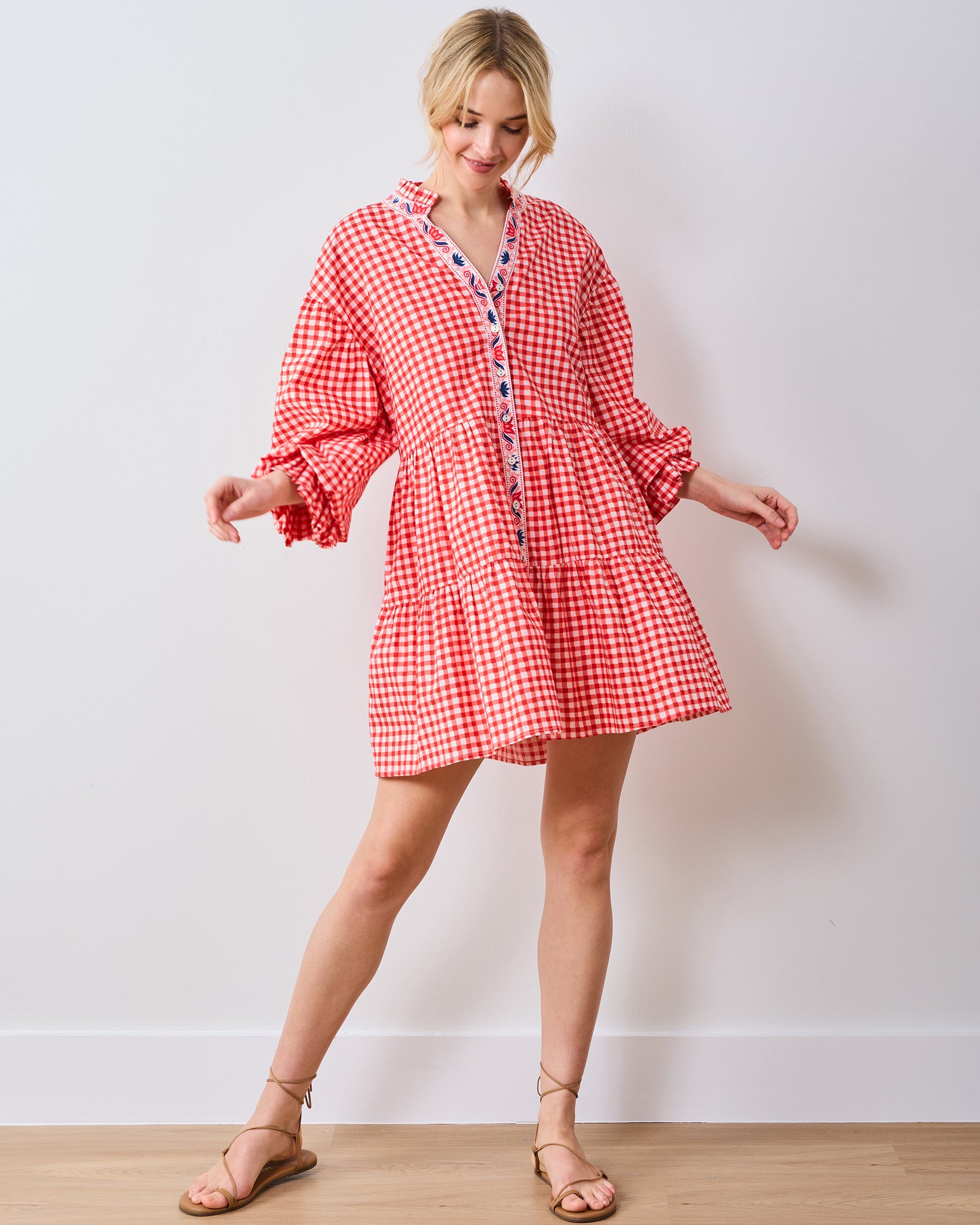 Garden Gingham - Rosalita Dress - Picnic Red - Printfresh