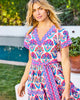 Geo Floral - Harbour Dress - Fuschia Cloud - Printfresh