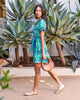 Geo Floral - Atlantic Dress - Green Juice - Printfresh