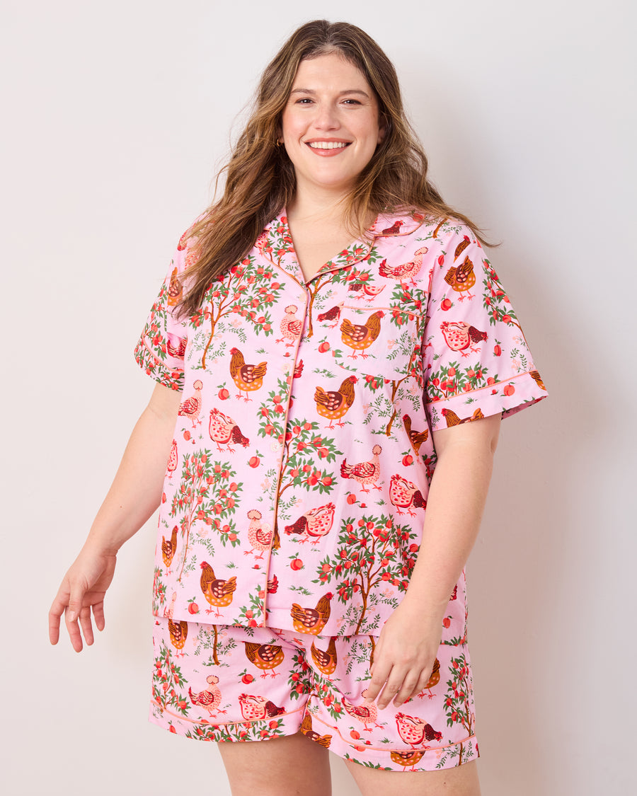 Hen House - Short PJ Set - Ballet Pink - Printfresh
