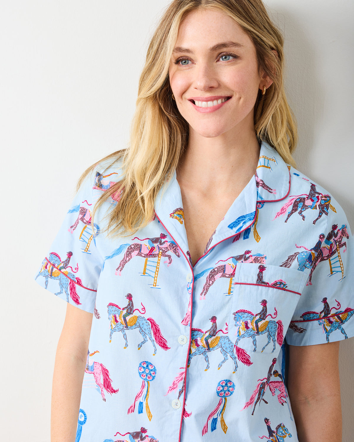 Horse Show - Short PJ Set - Blue Ribbon - Printfresh