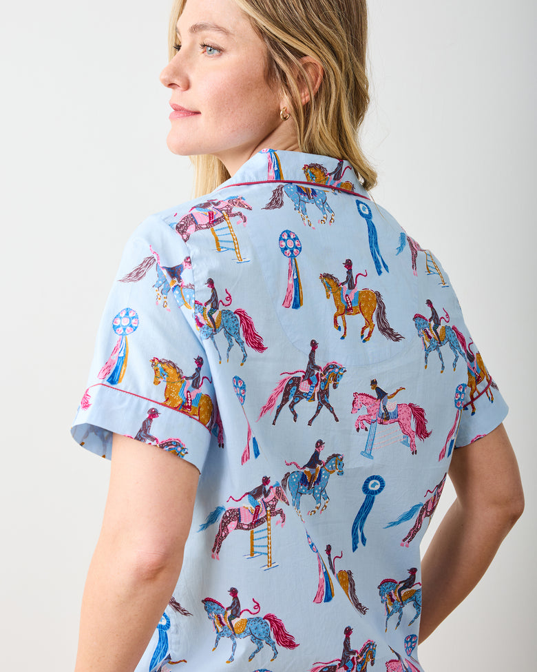 Horse Show - Short PJ Set - Blue Ribbon - Printfresh