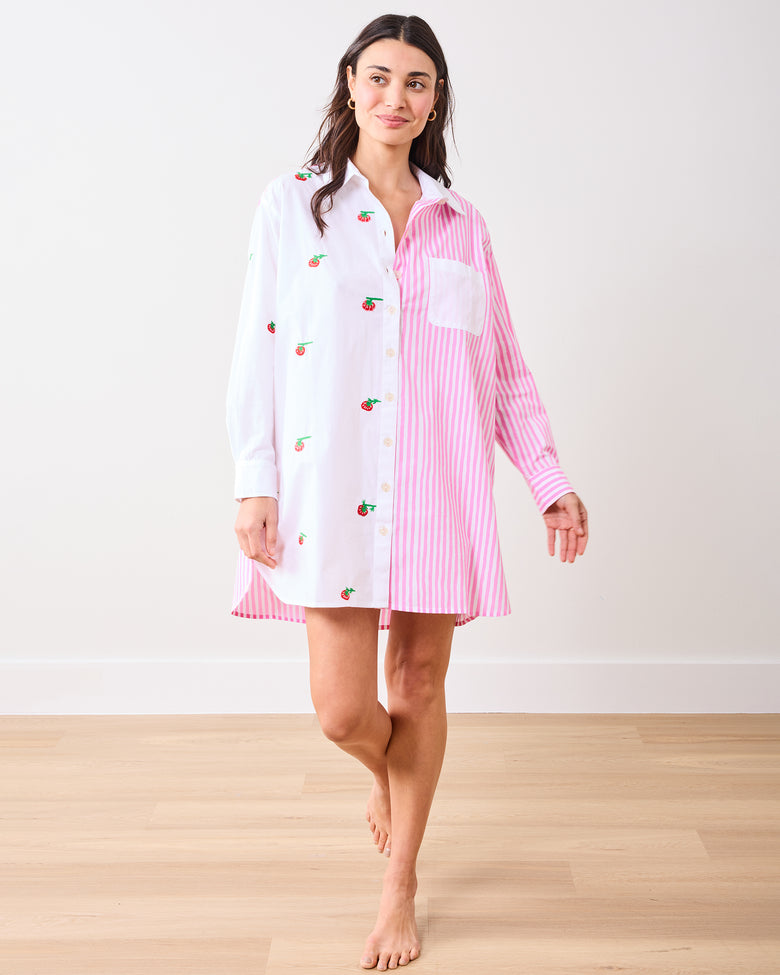 Kitchen Garden - Everyday Button Down - Rose - Printfresh