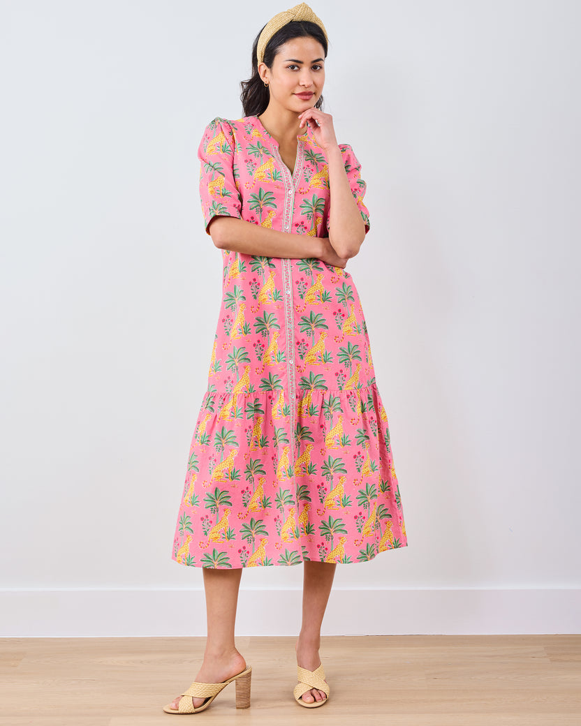 Leopard Mirage - Brunch Dress - Pink Palace - Printfresh