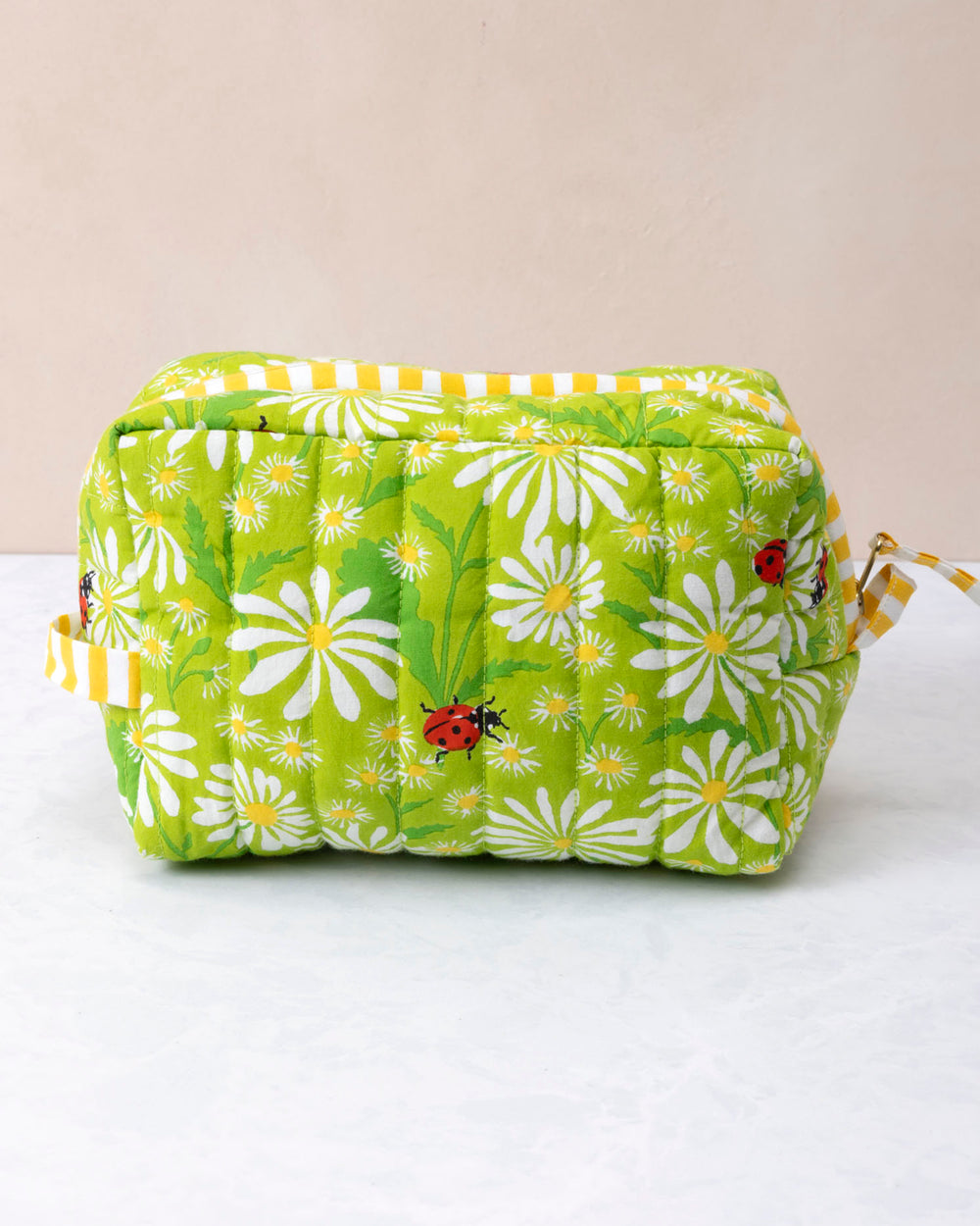 Lucky Daisy - Quilted Pouch - Lime Twist - Printfresh