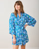 Lucky Daisy - Glam Mini Robe - Deep Cobalt - Printfresh