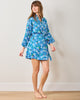Lucky Daisy - Glam Mini Robe - Deep Cobalt - Printfresh