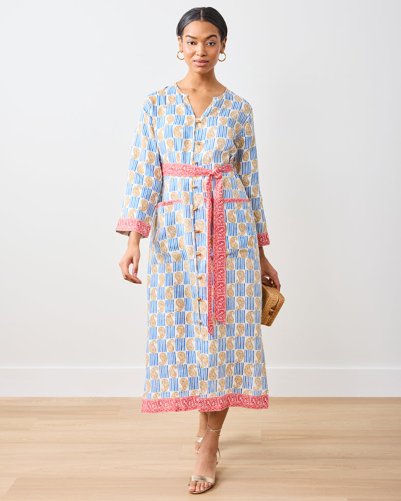PF + Pencil & Paper Co. Island Paisley - Exuma Dress - Ivory - Printfresh