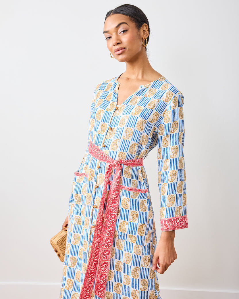 PF + Pencil & Paper Co. Island Paisley - Exuma Dress - Ivory - Printfresh