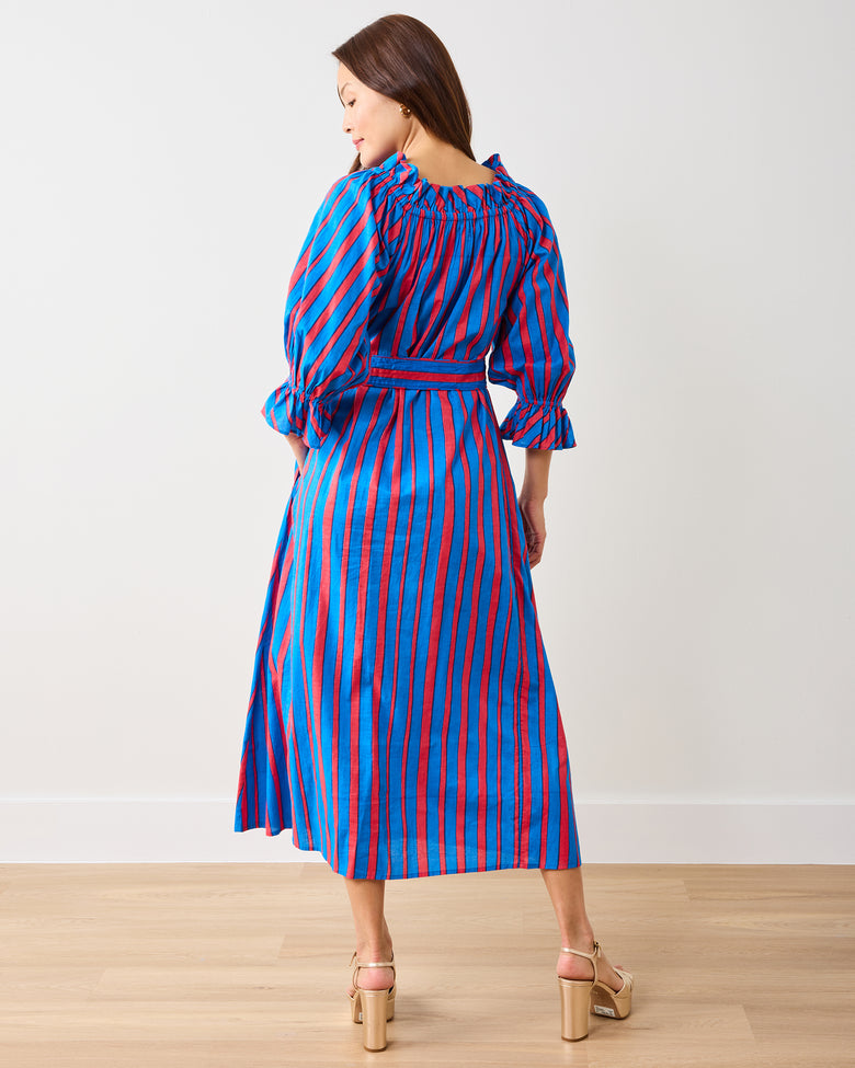PF + Pencil & Paper Co. Nautical Stripes - Angelica Dress - Maritime Blue - Printfresh