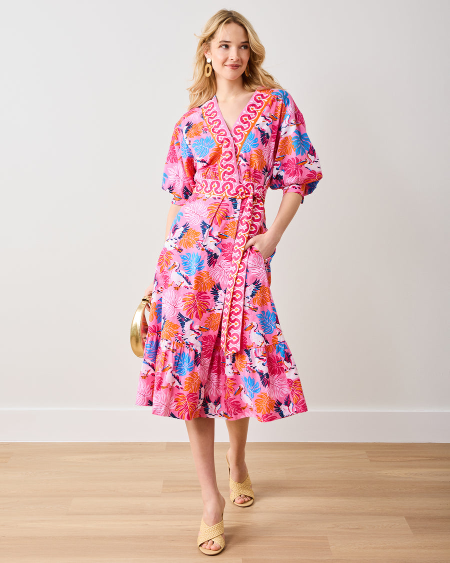 Pelican Palms - Gabriela Dress - Marina Pink - Printfresh