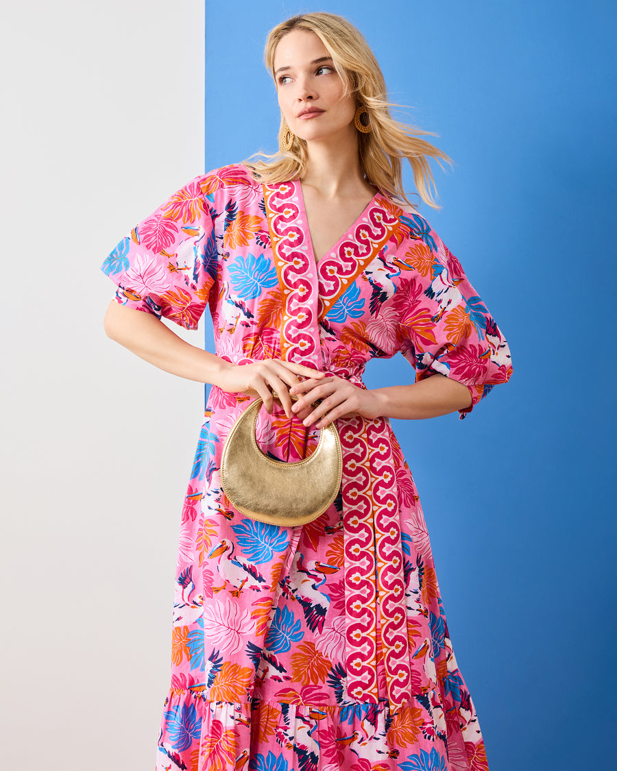 Pelican Palms - Gabriela Dress - Marina Pink - Printfresh