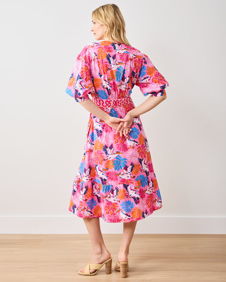 Pelican Palms - Gabriela Dress - Marina Pink - Printfresh