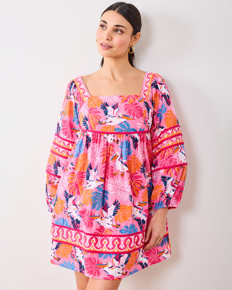 Pelican Palms - Maria Dress - Marina Pink - Printfresh