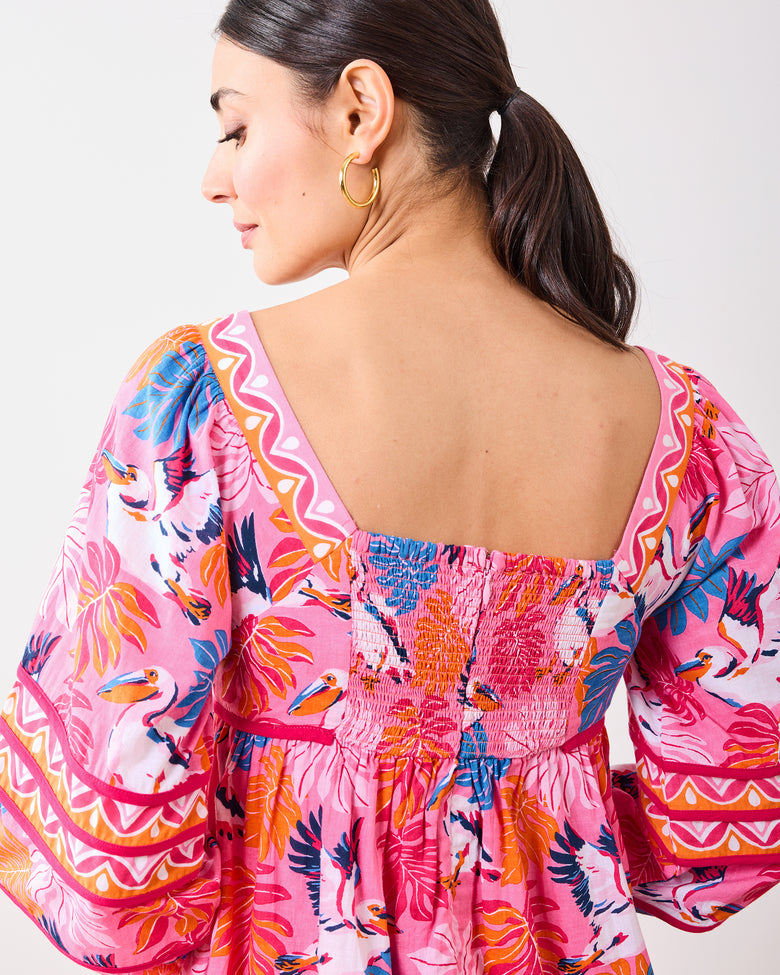 Pelican Palms - Maria Dress - Marina Pink - Printfresh