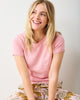 Pointelle Short Sleeve Tee - Pink Gemstone - Printfresh
