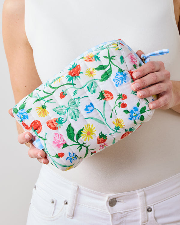 Strawberry Vines - Three's Best Pouch Set - Cloud - Printfresh
