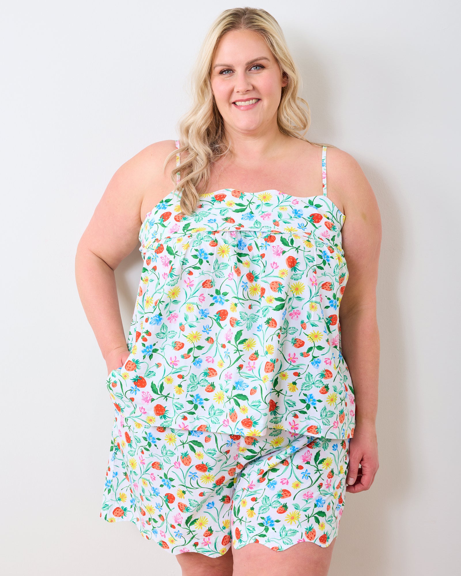 Strawberry Vines - Rosie Set - Cloud - Printfresh