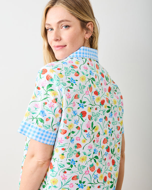 Strawberry Vines - Short PJ Set - Cloud - Printfresh