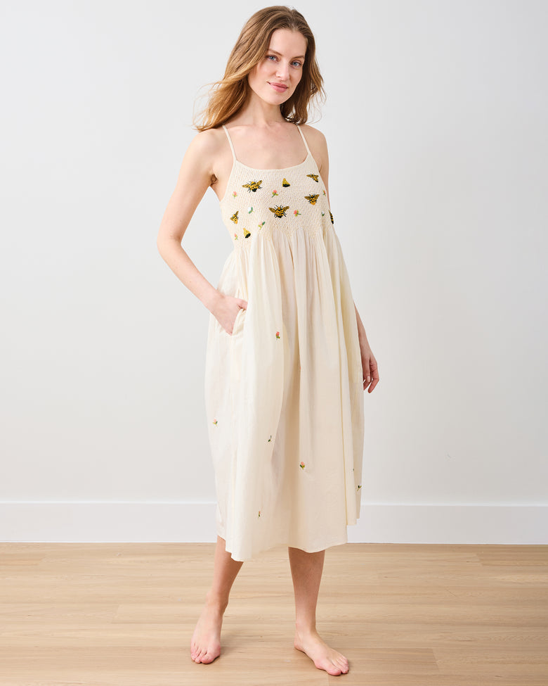 Sweet Bee - Naya Nightie - Cream - Printfresh