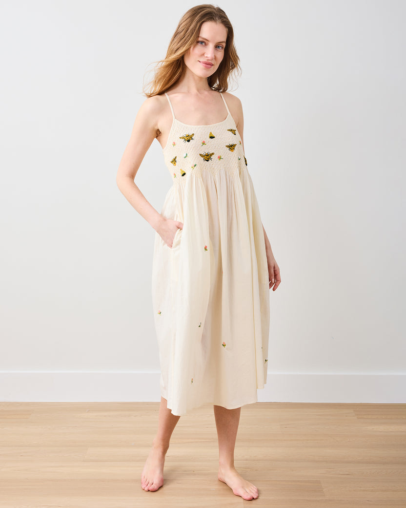 Sweet Bee - Naya Nightie - Cream - Printfresh