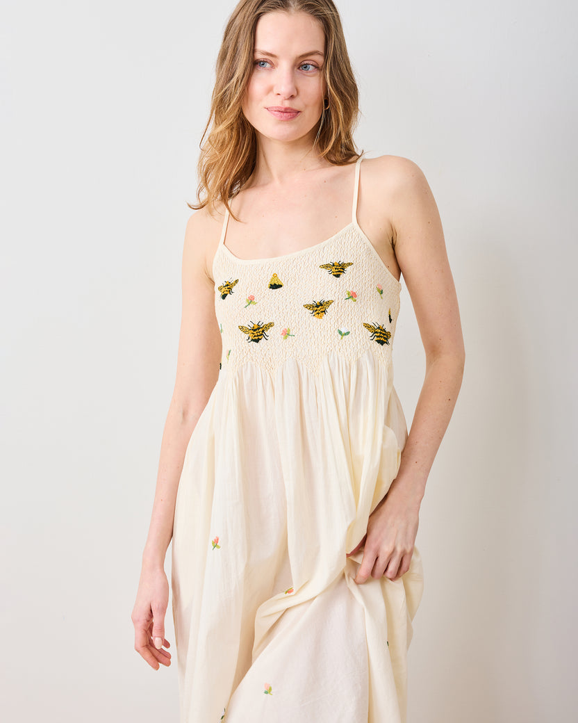 Sweet Bee - Naya Nightie - Cream - Printfresh